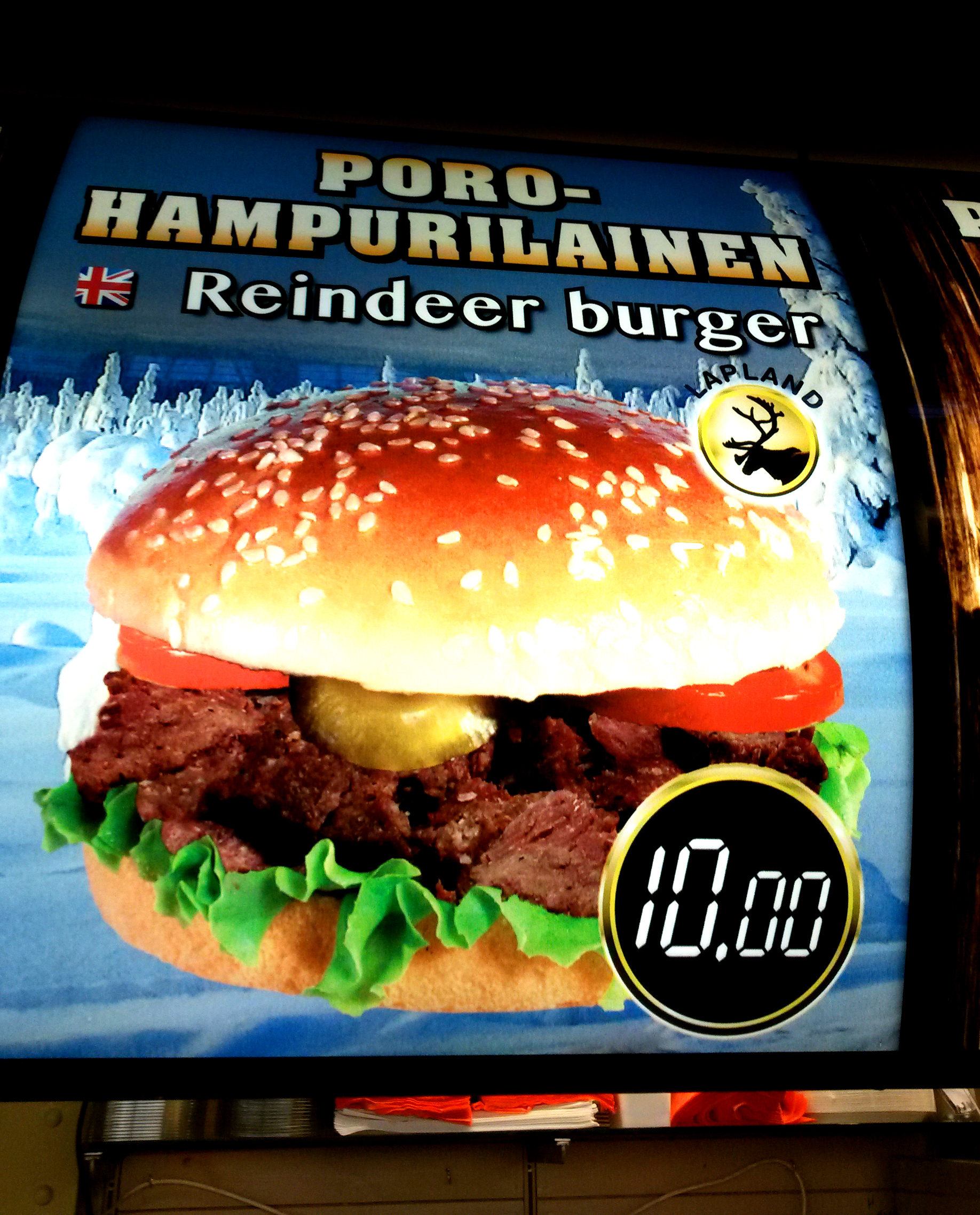 reindeer burger